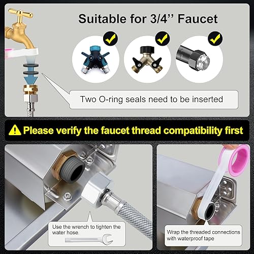 Miniatura 2 de Dispensador automático de agua de 1 galón3.8 litros para perros, cuenco de agua automático patentado para exteriores, dispensador de agua de acero