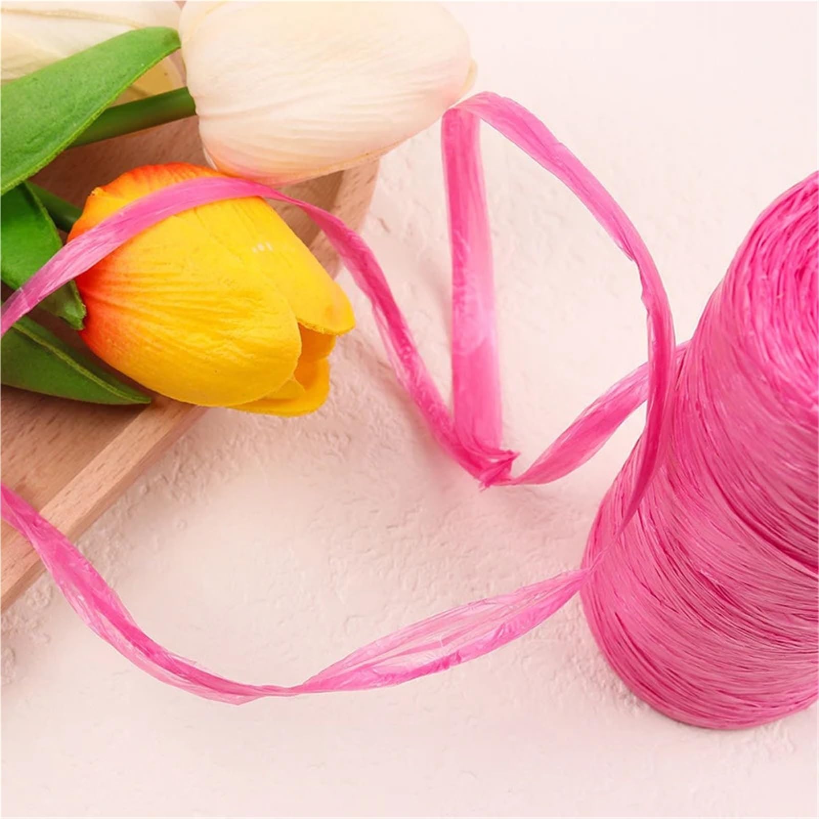 Nylonschnur, 5 Stück, 5 mm, Nylonfaden, Baumwollschnur für Geschenkverpackungen, DIY, Basteln, Stricken, Häkelgarn für Armbänder, Makramee (03 Rosa)