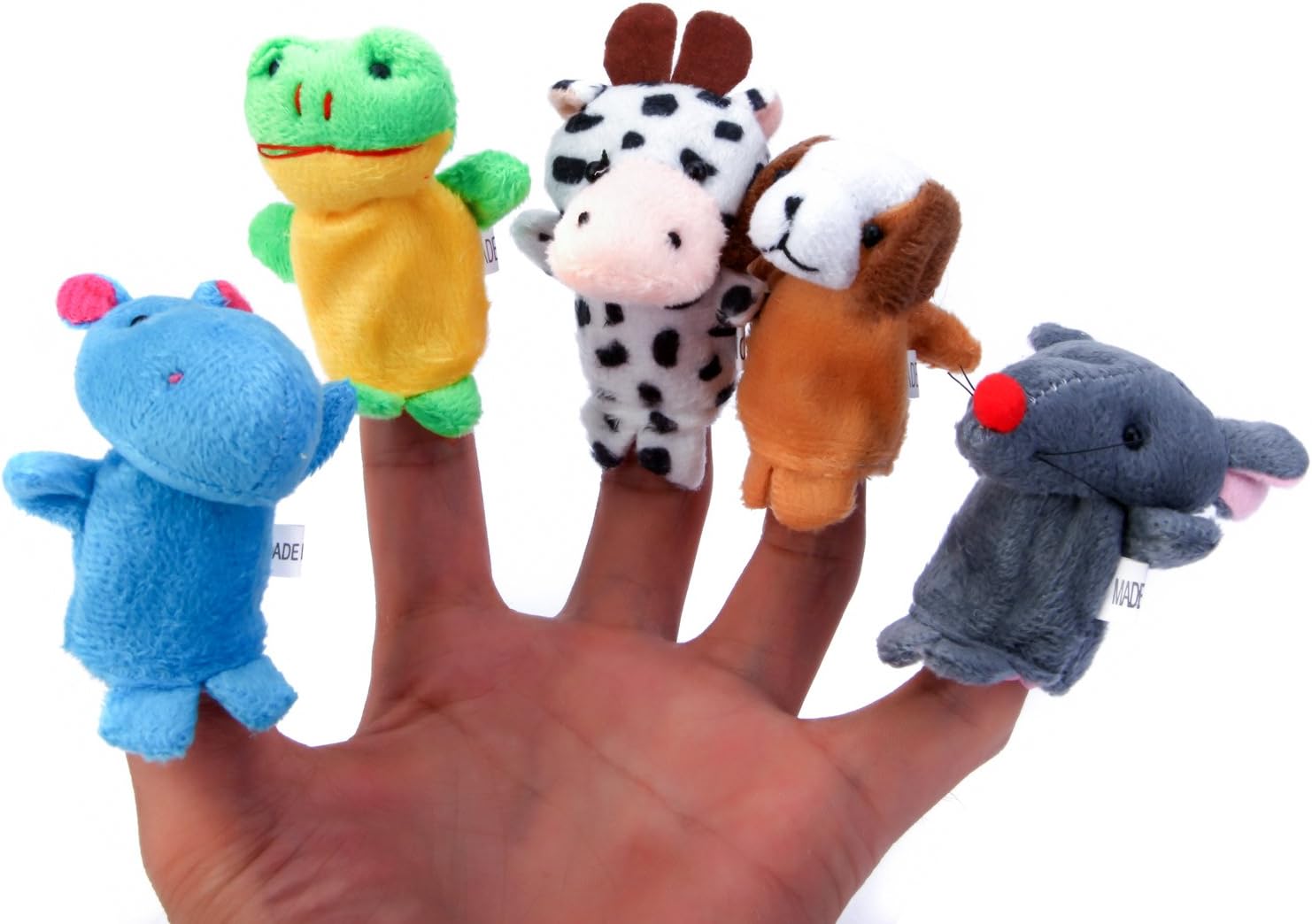 20Piece Storytime Finger Puppets Set Cloth Puppets with 14 Animals