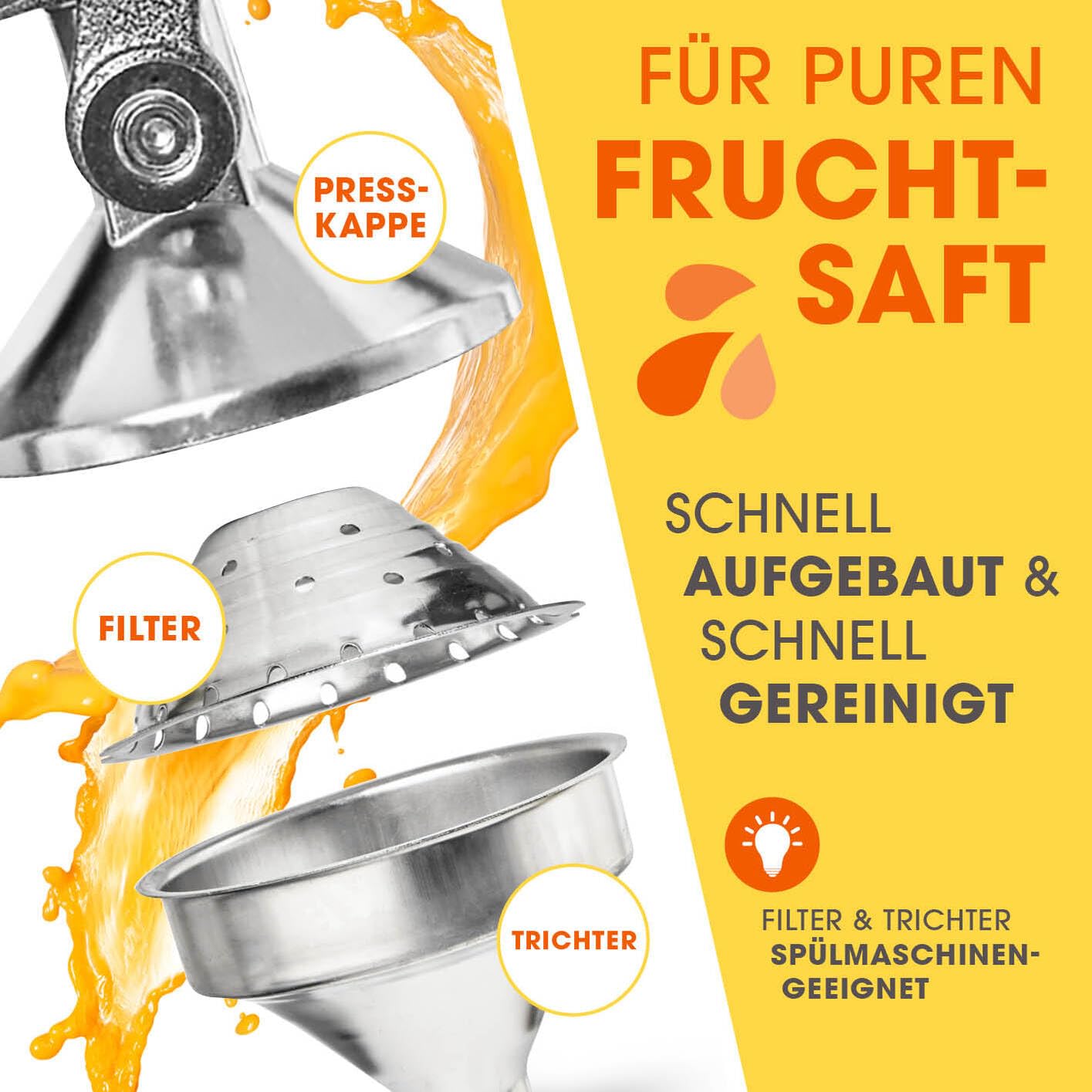 Lumaland Edelstahl Saftpresse – Bild 5