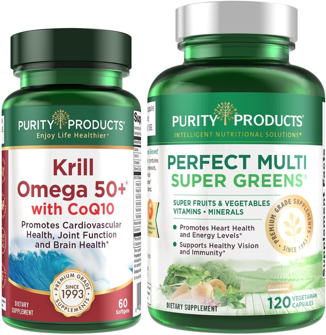 Purity Products Bundle Krill Omega 50+ with CoQ10
