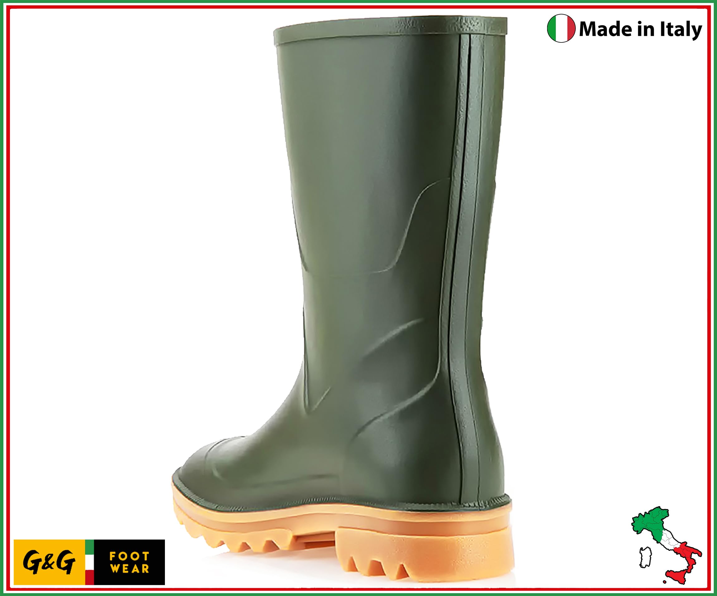 Generico G&G Stivali e Tronchetti Uomo in PVC Lavoro Pioggia Pesca Made in Italy