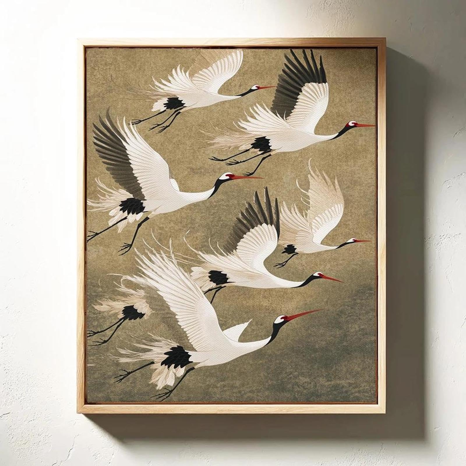 Baibexing Abstract Flying Birds Canvas Painting Posters Prints Wall Art Picture Home Decor A9 21X30Cm Unframed