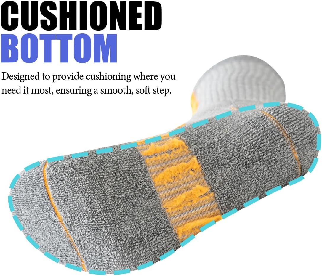 JOYNÉE 12 Pairs Mens Athletic Crew Socks Cushioned for Men Sports Running-Arch Support - Image 3