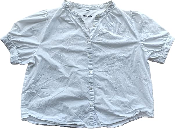 Casual Short Sleeve Crew Neck T-Shirts for Women White One Size Fits All