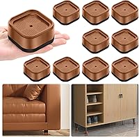 Vista 27 de shouwuhho Paquete de 16 Elevadores de Muebles Ajustables Elevadores de Cama de Servicio Pesado Elevan Altura 1", Elevadores de Cama Cuadrados Negro