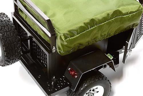 Miniatura 3 de Integy Aleación realista modelo camping remolque w/techo top tienda para 1/10 RC 15.354x7.677x6.890 in
