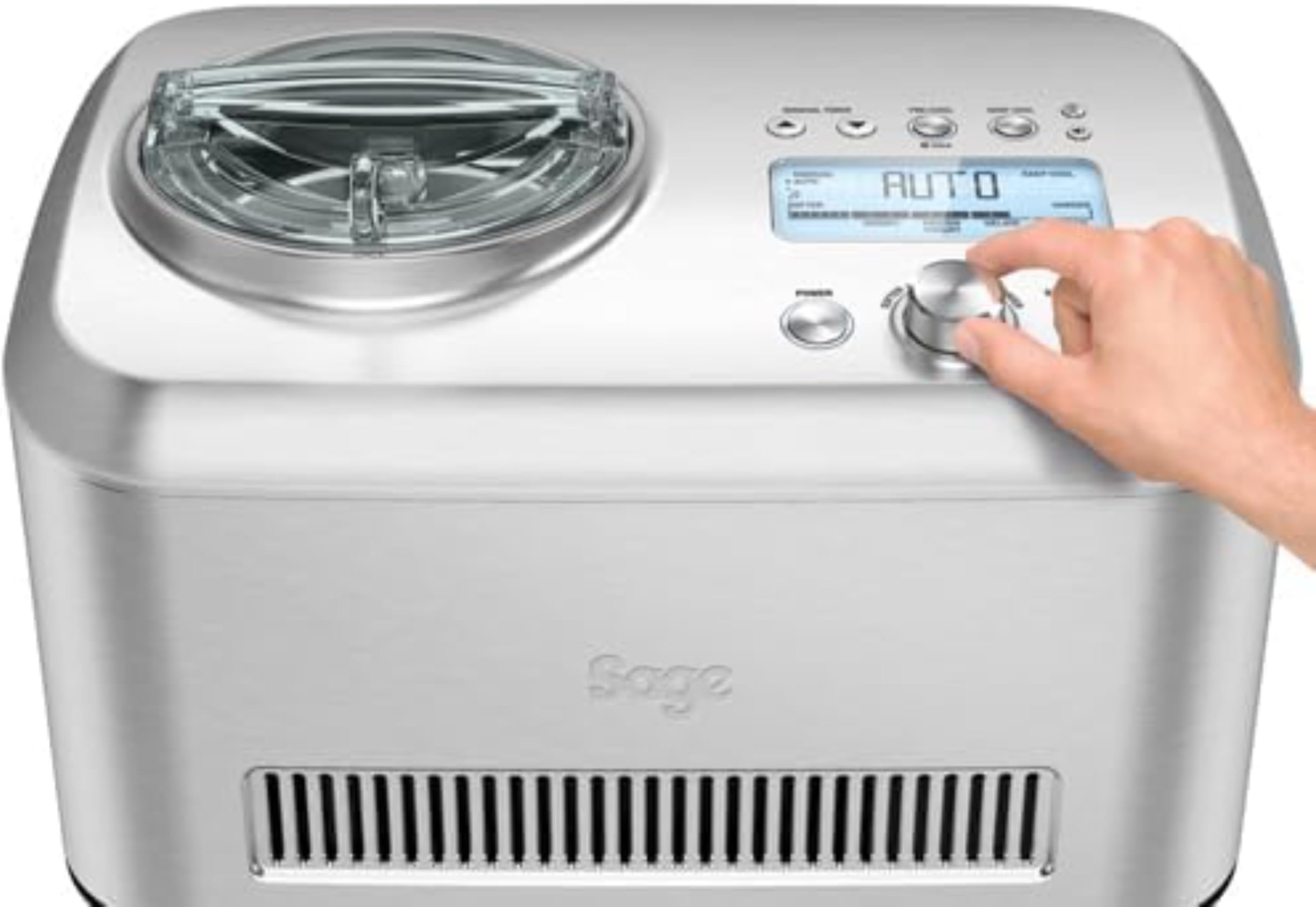 Sage - The Smart Scoop, Ice Cream maker for Gelato, Sorbet, Frozen Yoghurt with 4 pre-programmed settings - UAE Version, 2 Year Manufacturer Warranty