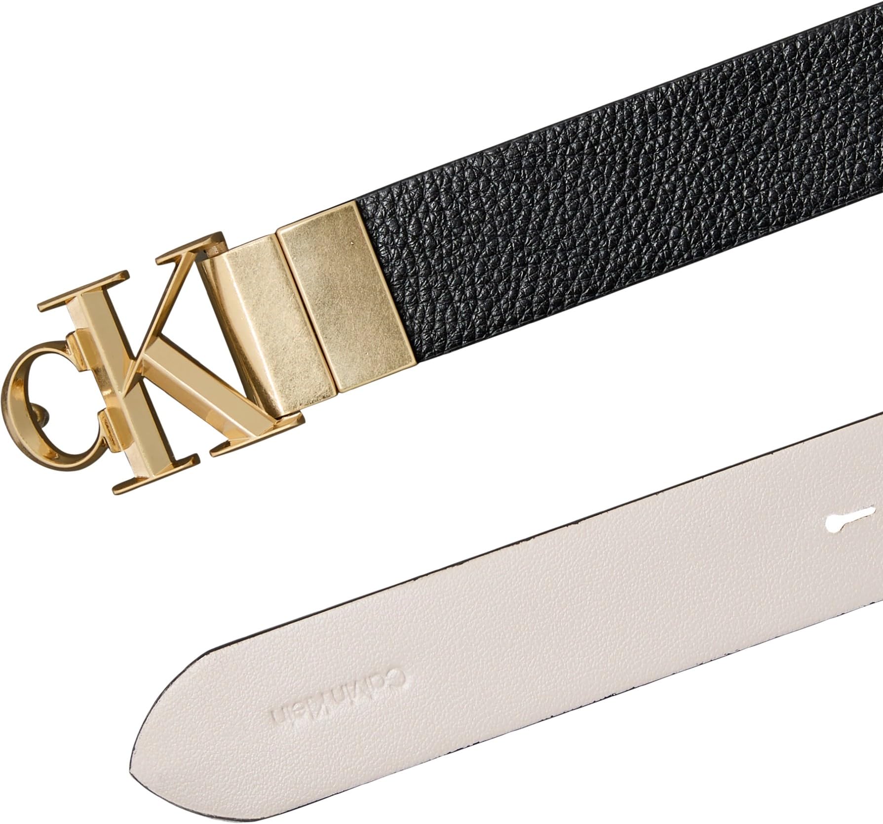 Calvin Klein Facted Ck Buckle 25mm Re﻿v Adj M Lv04f7044g Cinturones Mujer (Pack de 1)