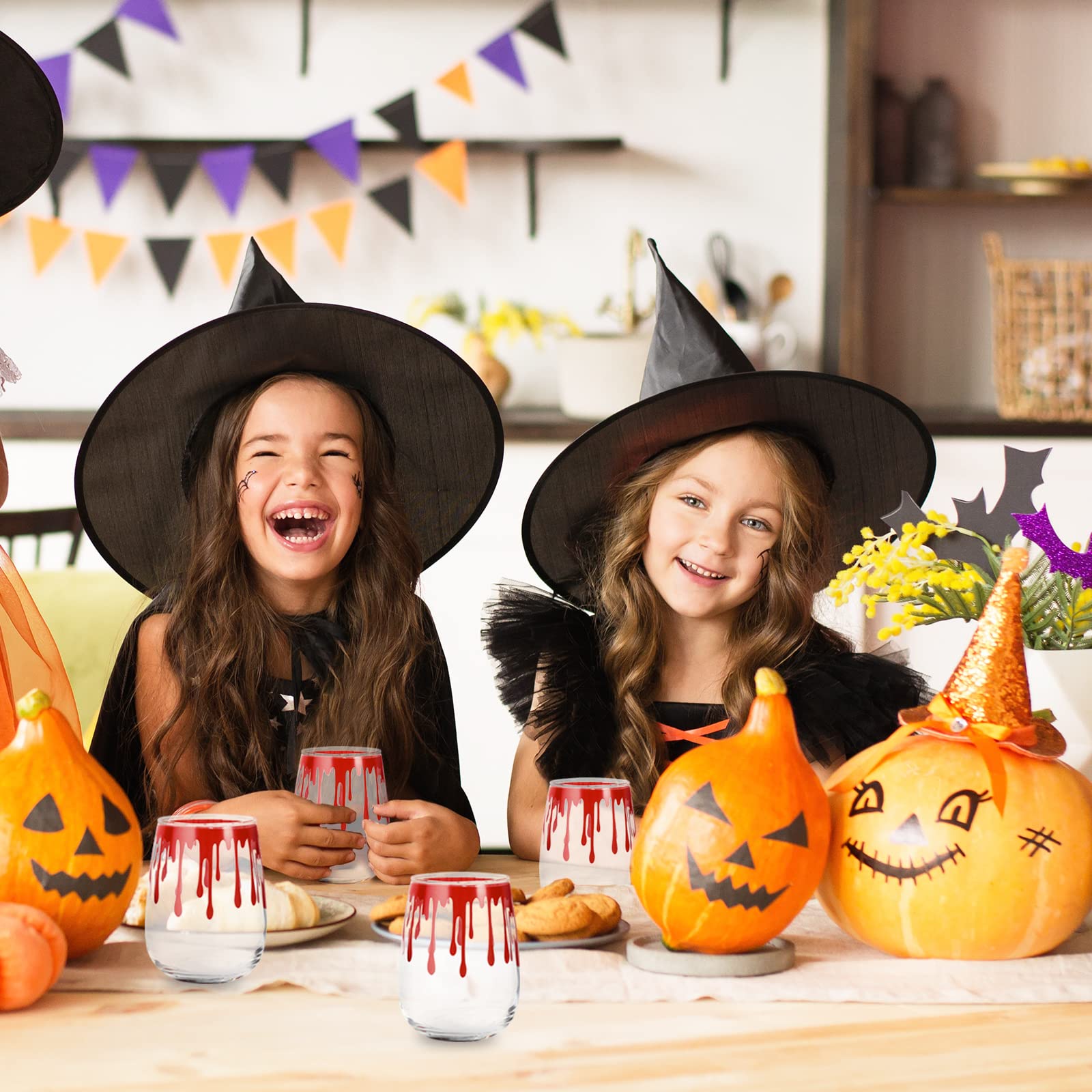 Lot De 6 Tasses Halloween Crâne Et Griffes - Gobelets Plastique Effrayants Pour Fêtes Et Soirées Thématiques
