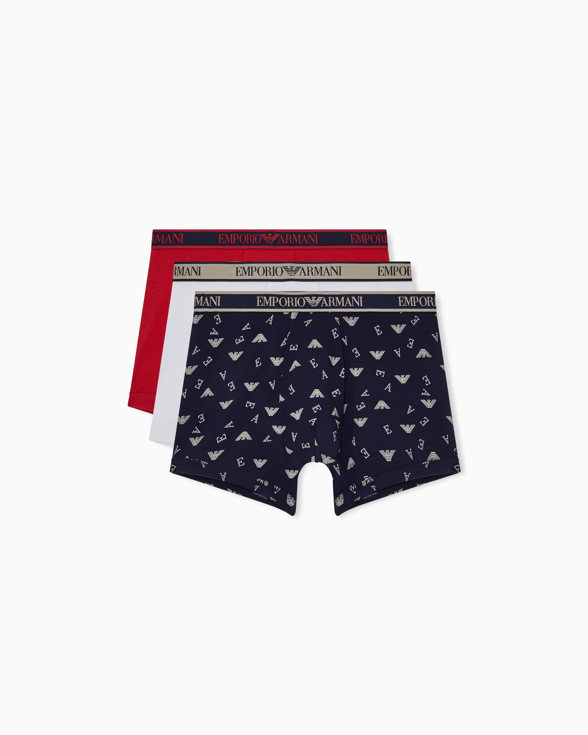 Emporio Armani Men's CORE Logoband 3-Pack Boxer Red XL