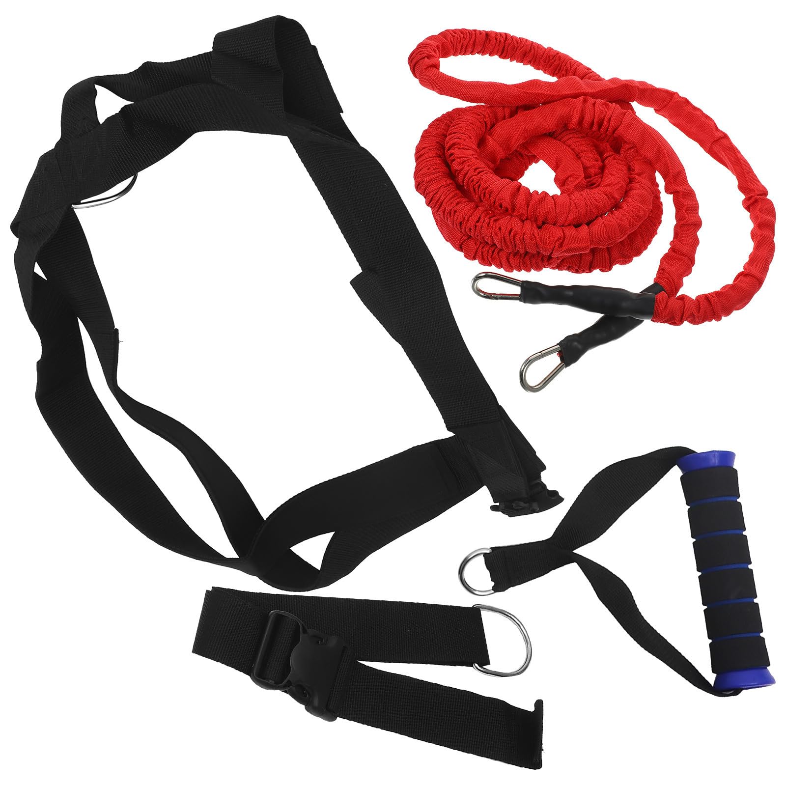 Jumping Workout Rope Training Pull Rope, Double Resistance Band, 1 Set, Lattice e PP, 3 Metri, per Tennis Training e Lateral Movements Colore Casuale
