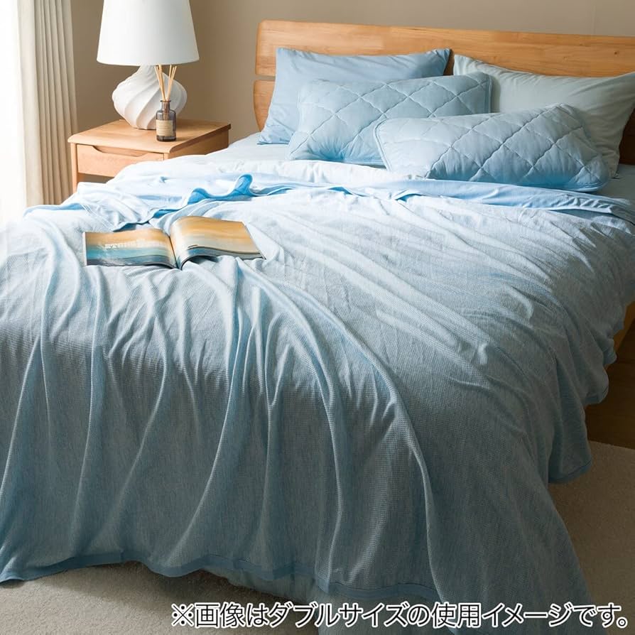 両面使えるひんやりケット3枚　ニトリ　Nクール　グレーブルーリーフ　シングル 両面使えるひんやりケット3枚 ニトリ Nクール グレーブルーリーフ