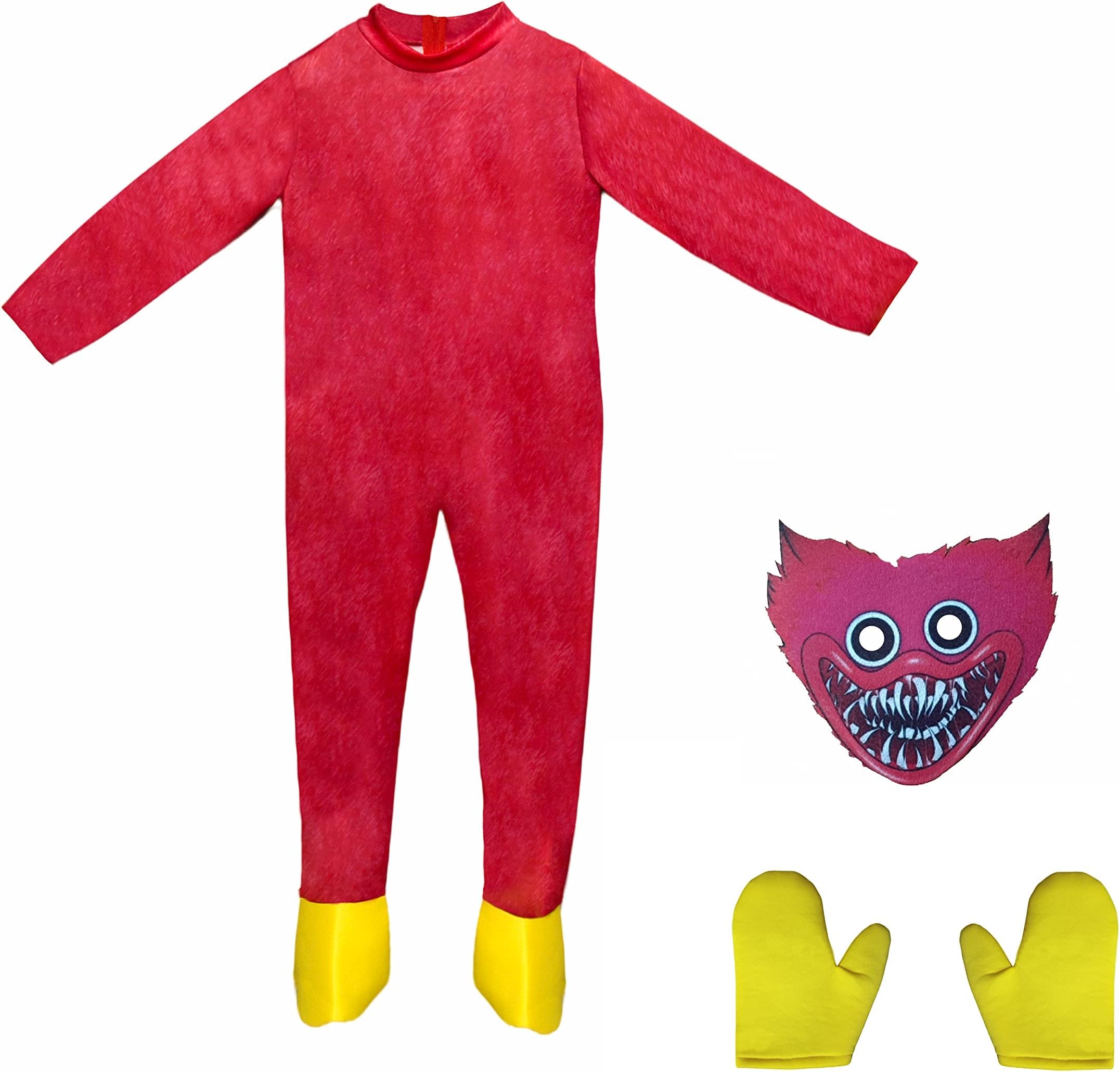 SLMY Poppy Playtime Coverall for Kidï¼Œ Huggy Wuggys Cosplay Costumeï¼ˆ110-140cmï¼‰ Pink-L