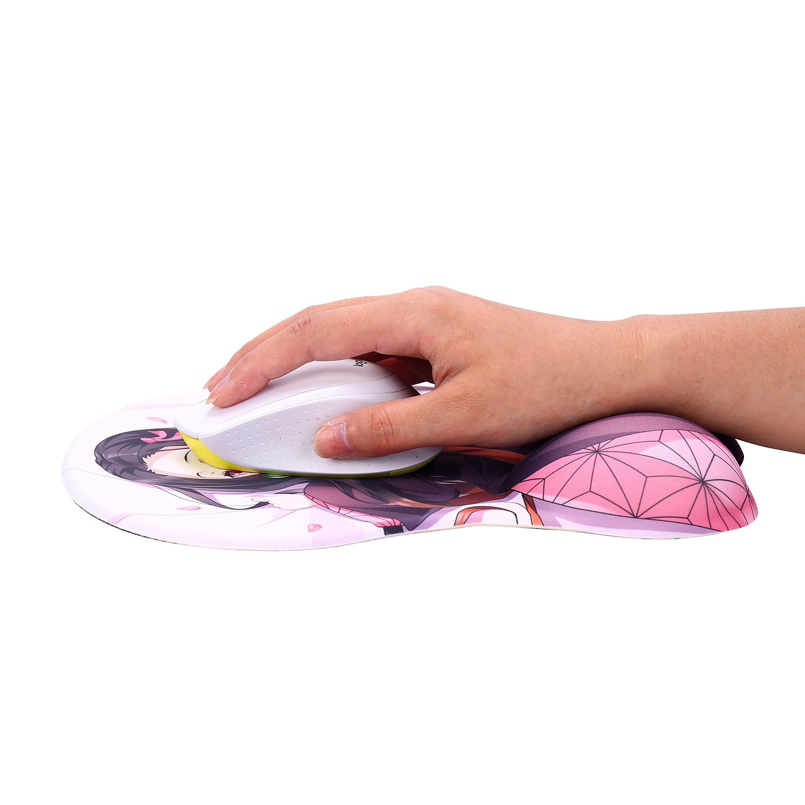 Nezuko - Alfombrillas de mouse 3D de anime con reposamuñecas de 2 vías (Nezuko F) 9