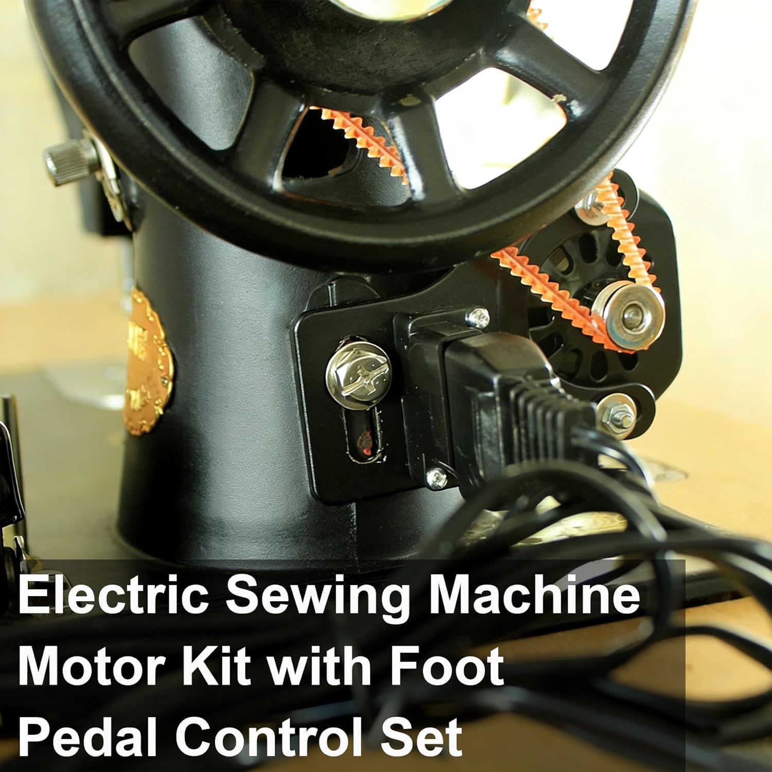 Electric Sewing Machine Motor Kit with Foot Pedal Control Set of Sewing Machine for Home Sewing Machines, 110V, 10000 RPM, 180W Counterclockwise