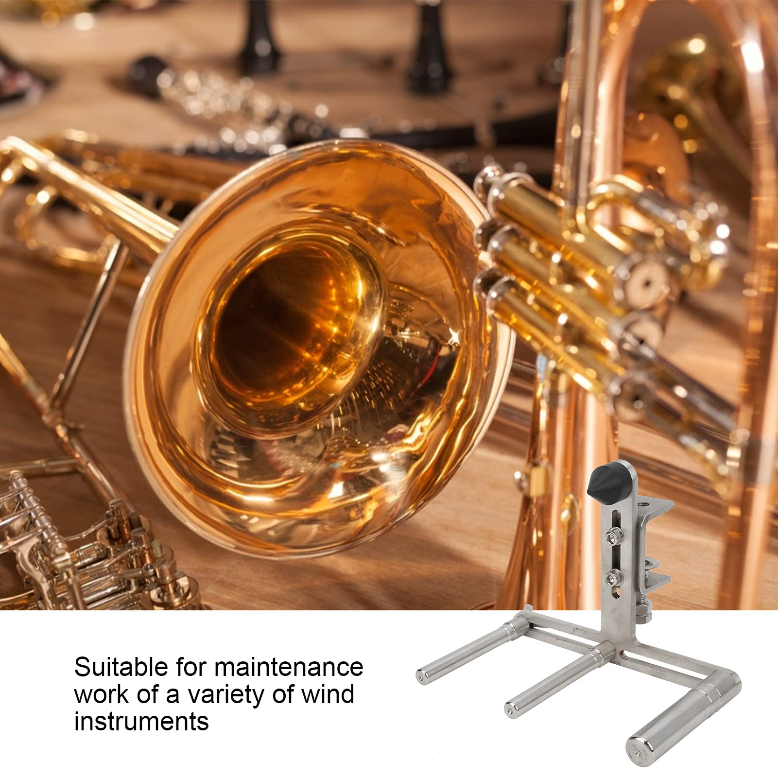 Soporte de Fijación para Instrumentos de Viento de Primera Calidad, Alta Resistencia Al Desgaste, Herramienta de Reparación de Soporte Multifunción para Trompeta, Trombón,