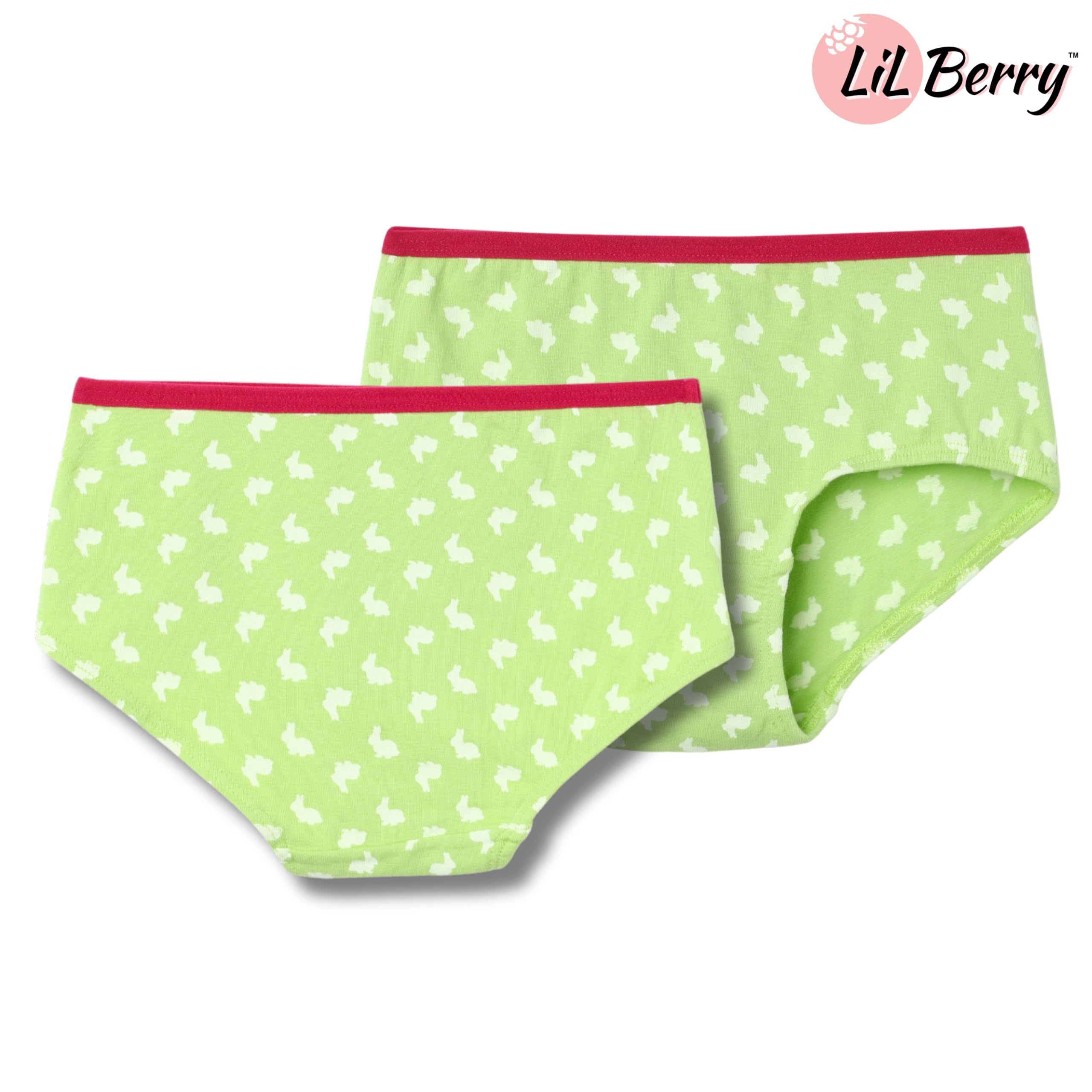 Lil Berry Girls Hipster (Panties Pack of 3) | Super Combed Cotton Elastane Kids Innerwear | Soft Stretch Briefs for Girls | AZO-Free Dyes (6-8 Yrs, Combo 2) 1