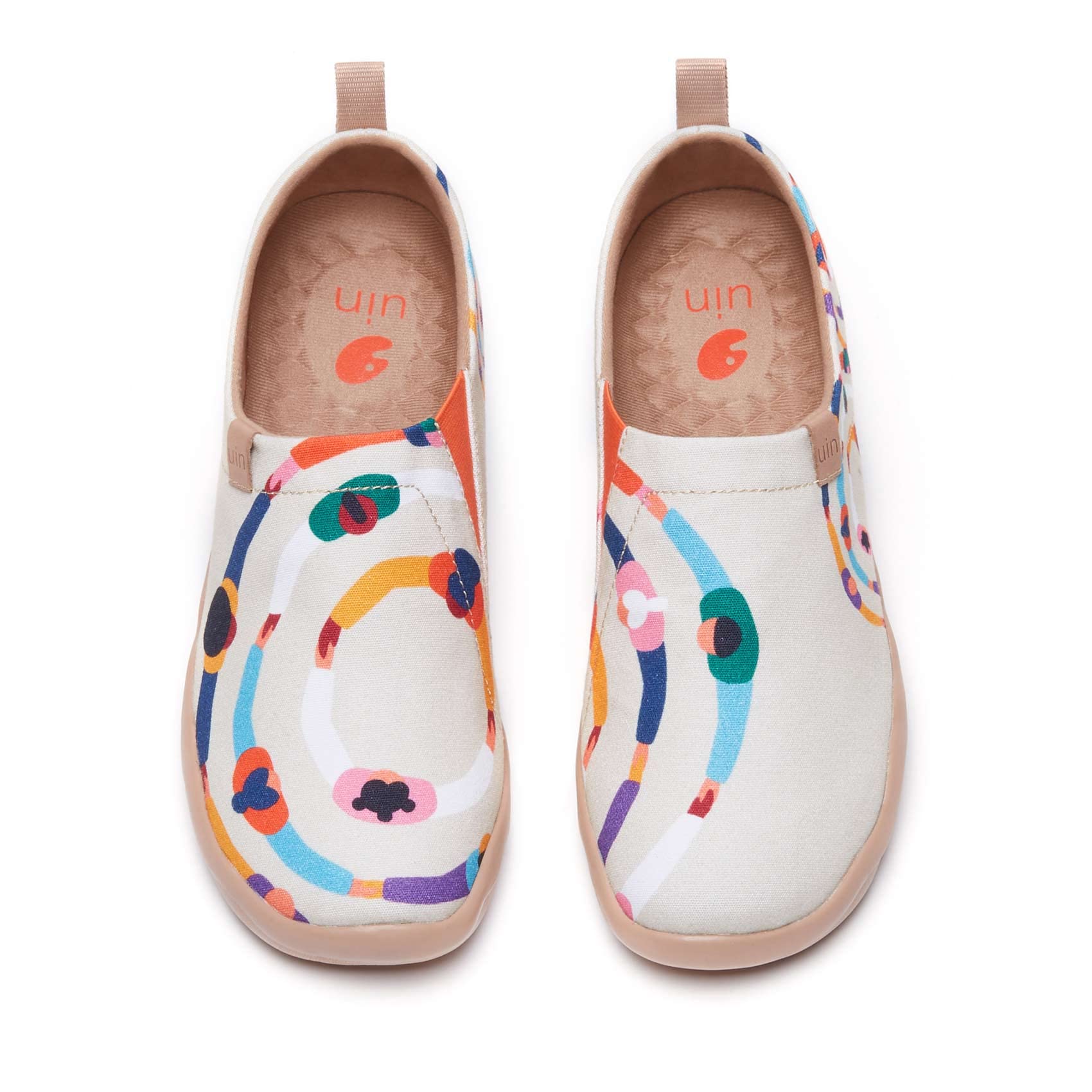 UIN Women's Walking Travel Shoes Slip On Canvas Casual Loafers Lightweight Comfort Fashion Sneaker Toledo Ⅰ Love Series