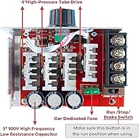 Vista 2 de Controlador de velocidad del motor de CC PWM DC 7-70V 30A 12V 24V 36V 48V con fusible de 30 amperios
