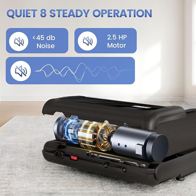 Caminadora Eléctrica Plegable 2.5 hp con Inclinación Gris miniatura 3