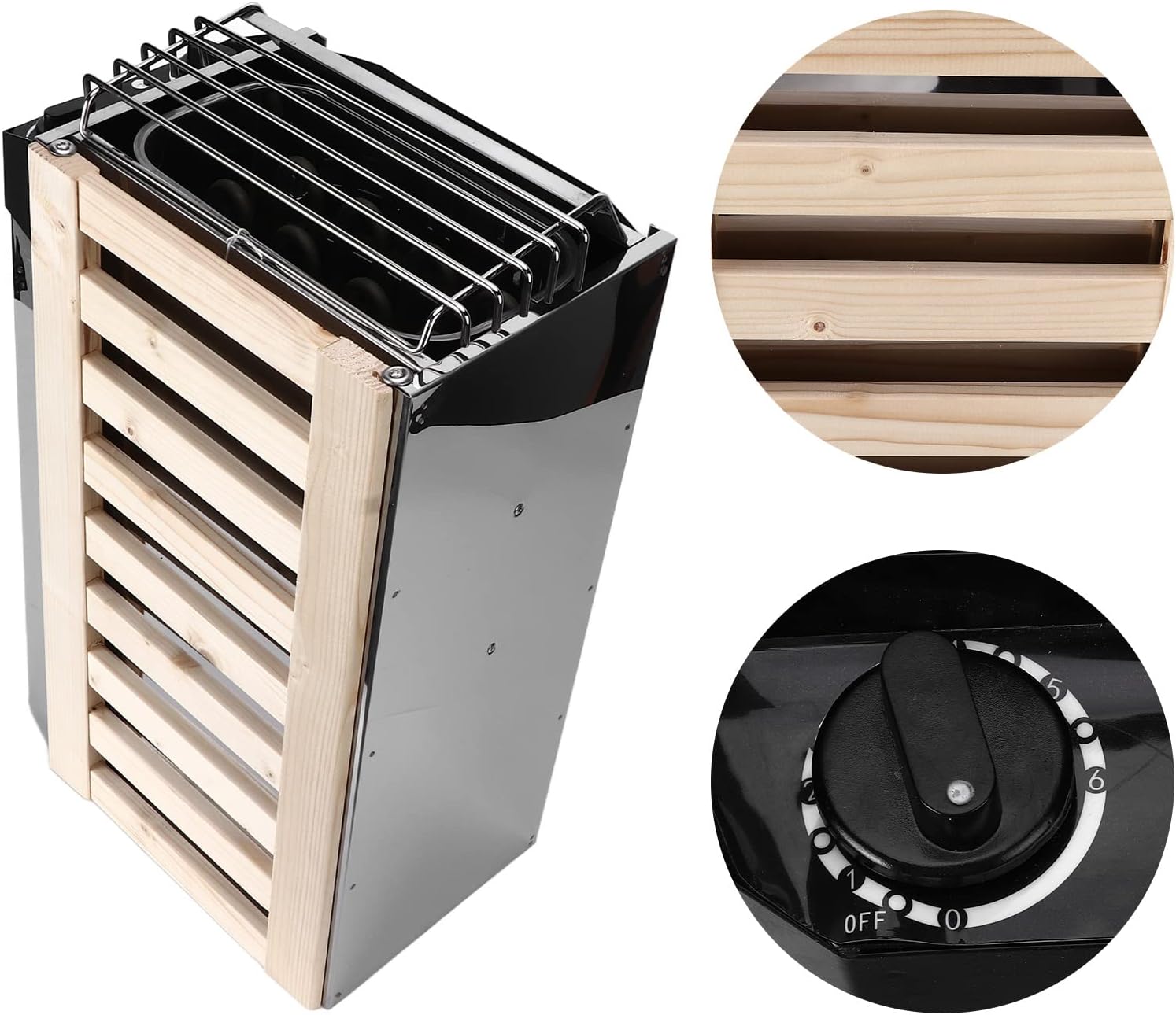 3KW Sauna Stove Stainless Steel Sauna Heater 110V Internal Control Sauna Heating Stove Heater Sauna Room Equipment Wet and Dry Bath Sauna Heater Stove for Home Hotel Spa Steam Room