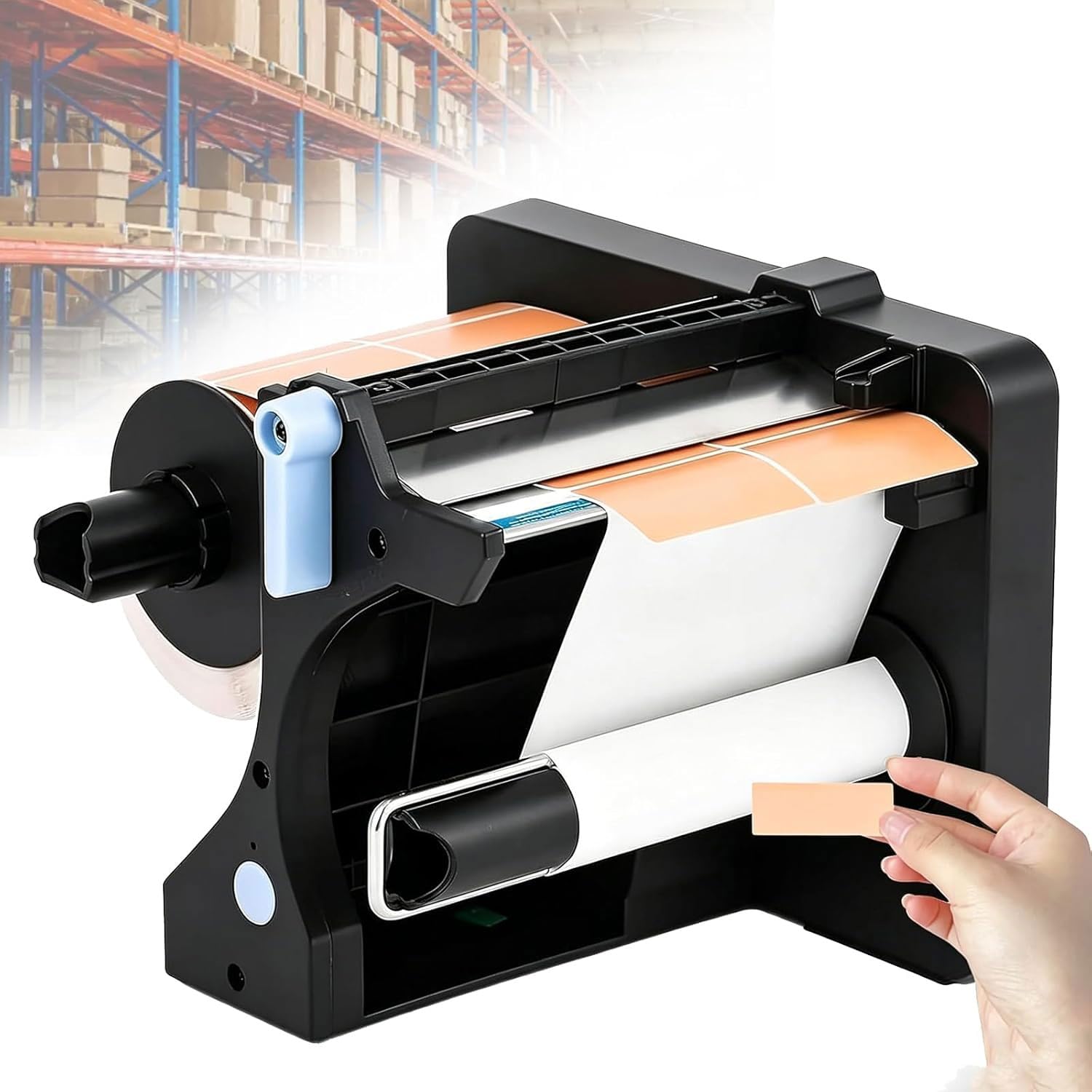 JOSBY Electric Self-adhesive Label Peeler, With Precision Limiter, Dual Sensors Automatic Label Dispenser, 3 Adjustable Speeds, 20-130mm Width, For Warehouse, Shipping, Factory Labeling Work