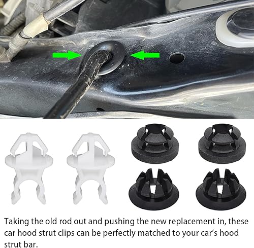 Miniatura 4 de 30 clips para soporte de barra de capó, soporte para capó del motor del automóvil, clips de ojal, accesorios decorativos para automóvil, compatible