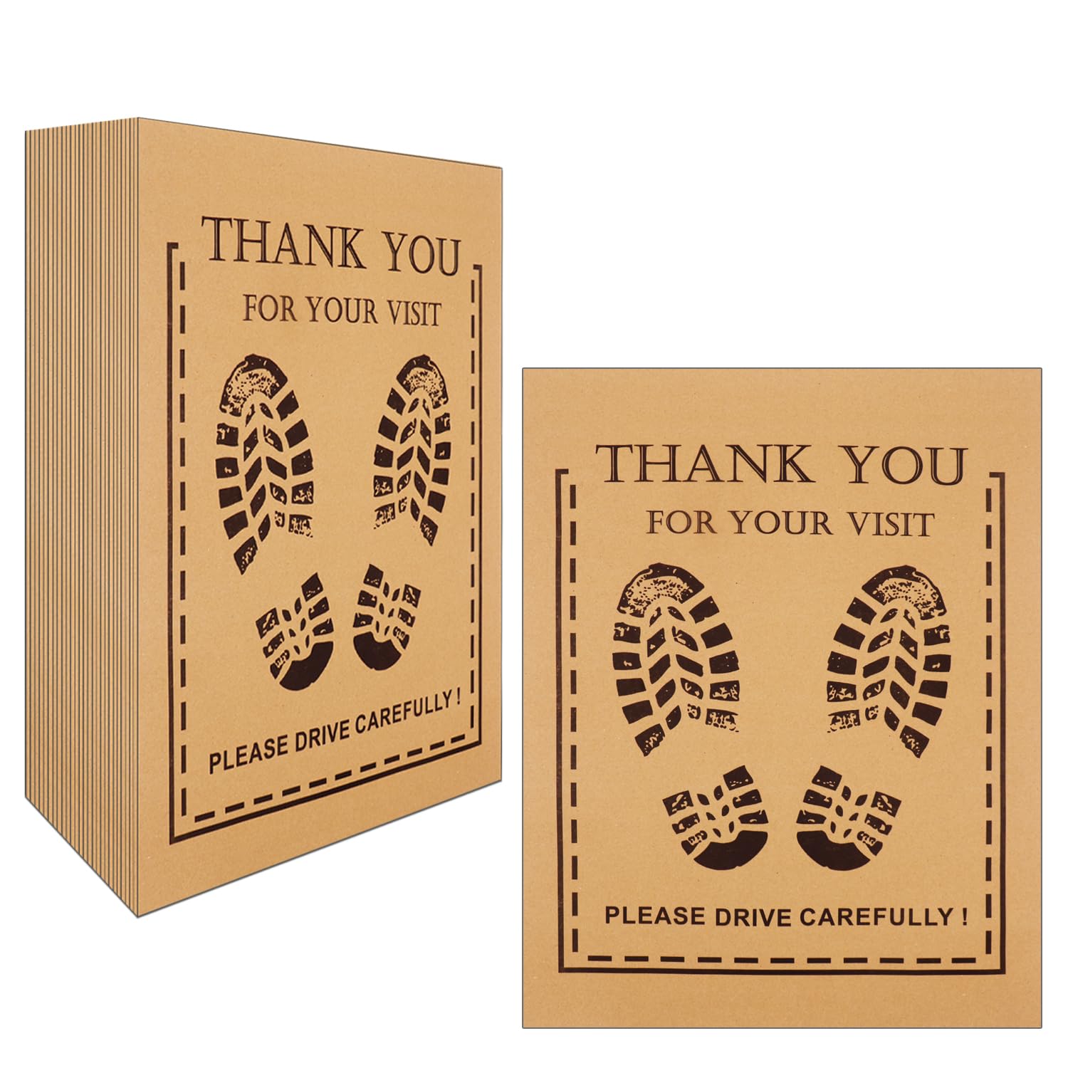 RUENXG Paper Floor Mats for Cars 60Pcs Vehicles Disposable Floor Pads Waterproof Car Foot Pads Protective Papers Thank