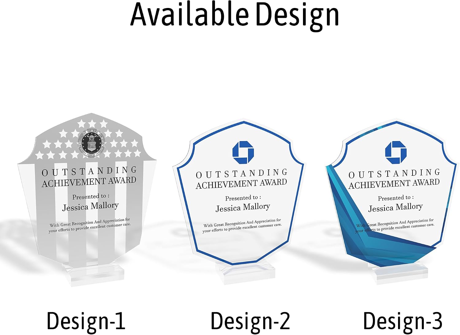 Trofeo De Cristal Personalizado Premium - Premio Para Empleados, Jubilación, Compañeros Y Jefe Con Grabado Láser O UV
