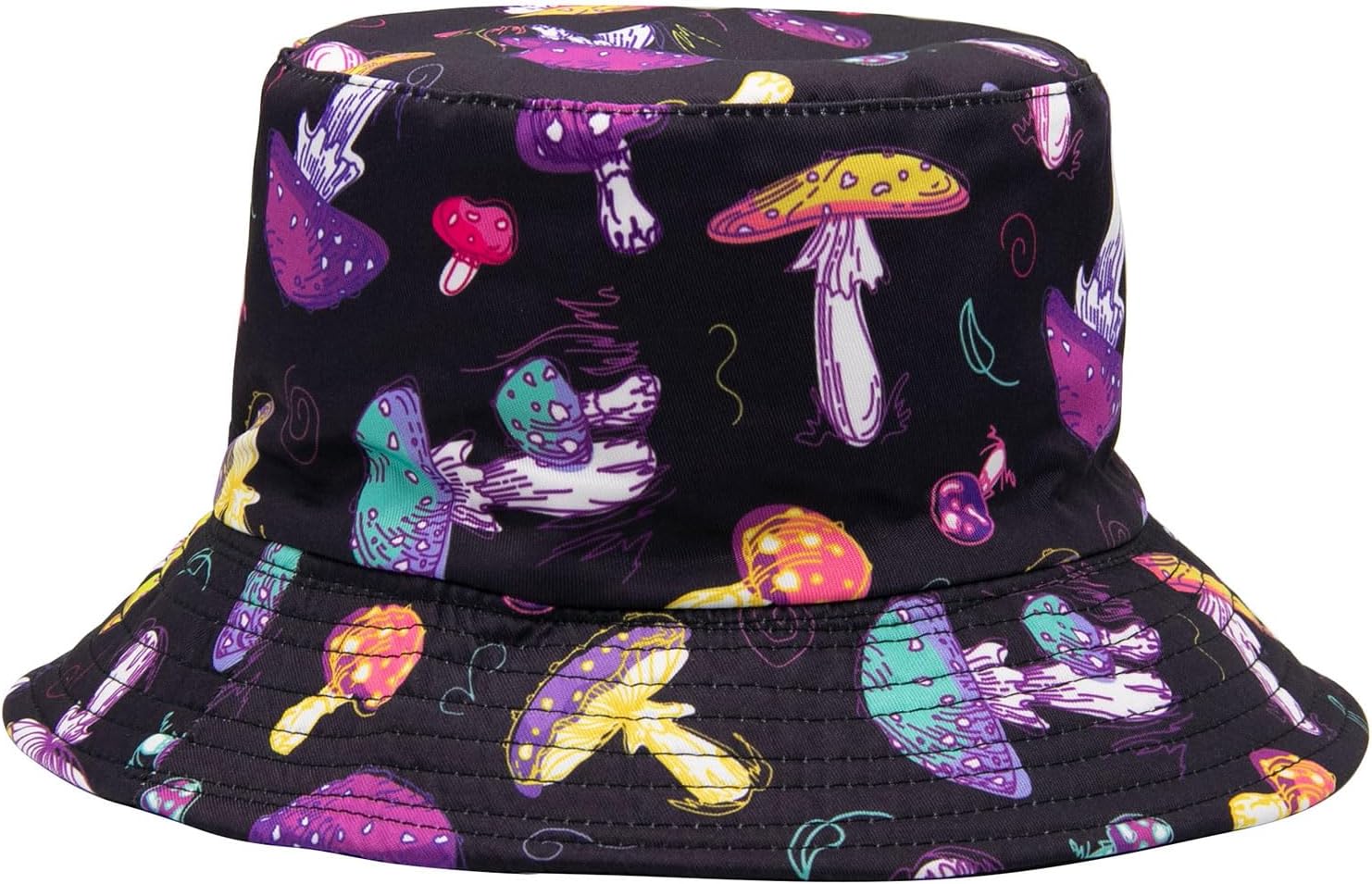 YAMEIZE Trendy Mushroom Summer Bucket Hat for - Women Men Teens Reversible Double Side Fisher Stylish Sun Hat Hiking Beach Climbing Outdoor