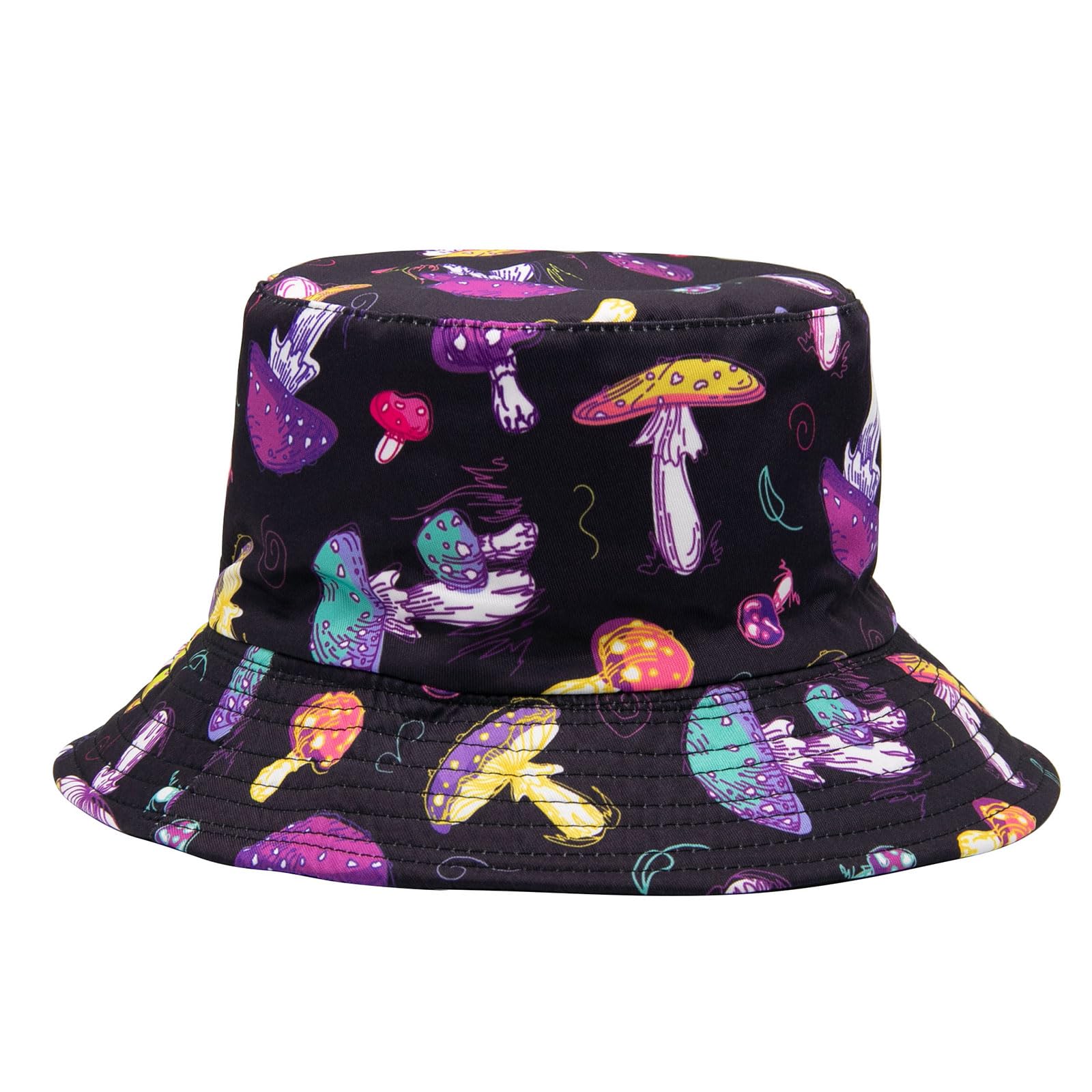 YAMEIZE Trendy Mushroom Summer Bucket Hat for - Women Men Teens Reversible Double Side Fisher Stylish Sun Hat Hiking Beach Climbing Outdoor