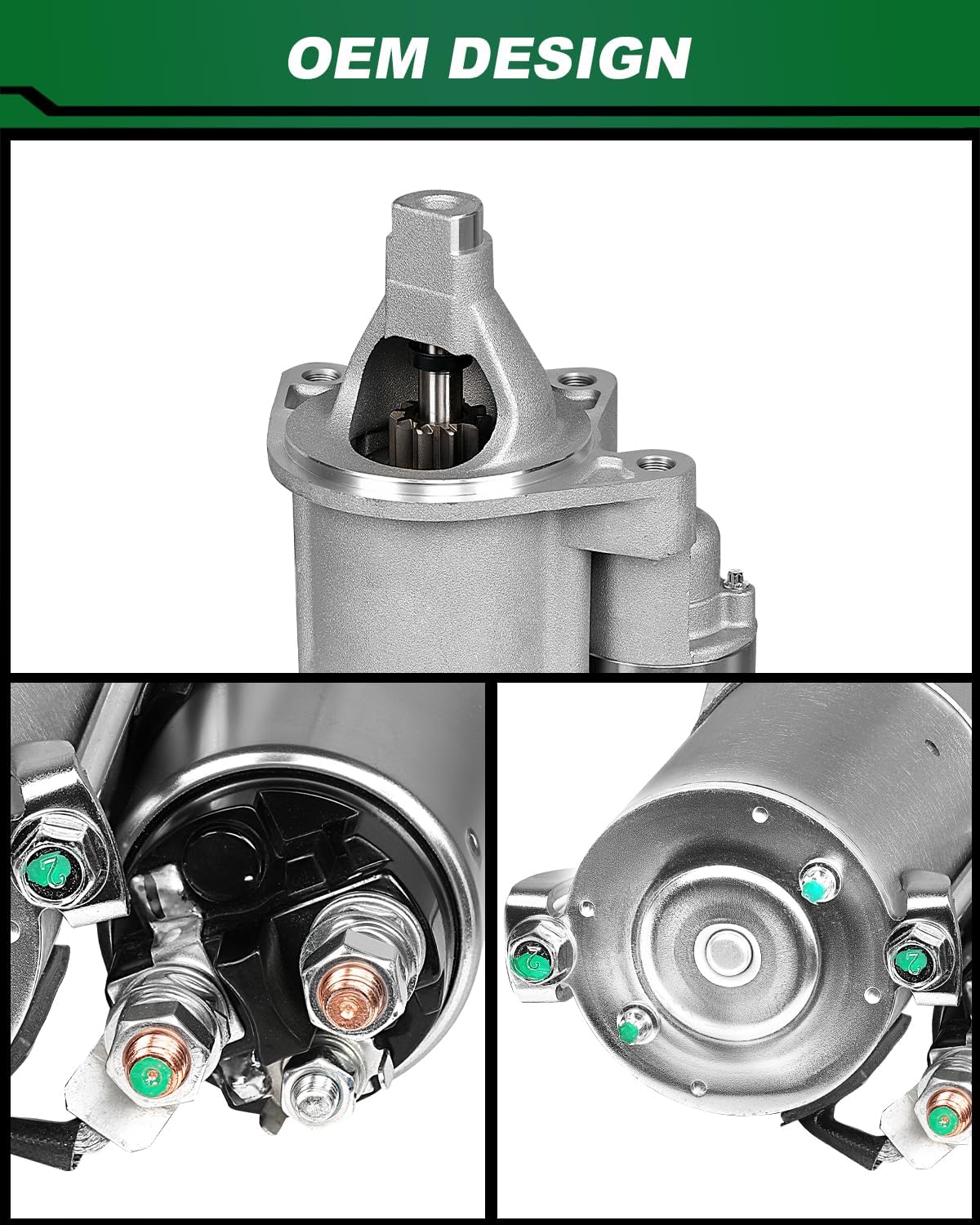 4801269AB Starter Motor for:-Dodge Nitro 2007 2008 2009 2010 2011 4.0L V6, for:-Jeep Wrangler 2007 2008 2009 2010 2011 3.8L V6, 12V 1.2KW 10 Teeth Replace# 04801269AB, 6763R, 6763N, 2-3045-DR