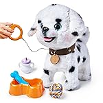 OR OR TU Walking Barking Toy Dog with Remote Control Leash, Plush Puppy Electronic Interactive Toys for Kids, Shake Tail,Pretend Dress Up Realistic Stuffed Animal Dog Age 3 4 5+ Years Old Best Gift