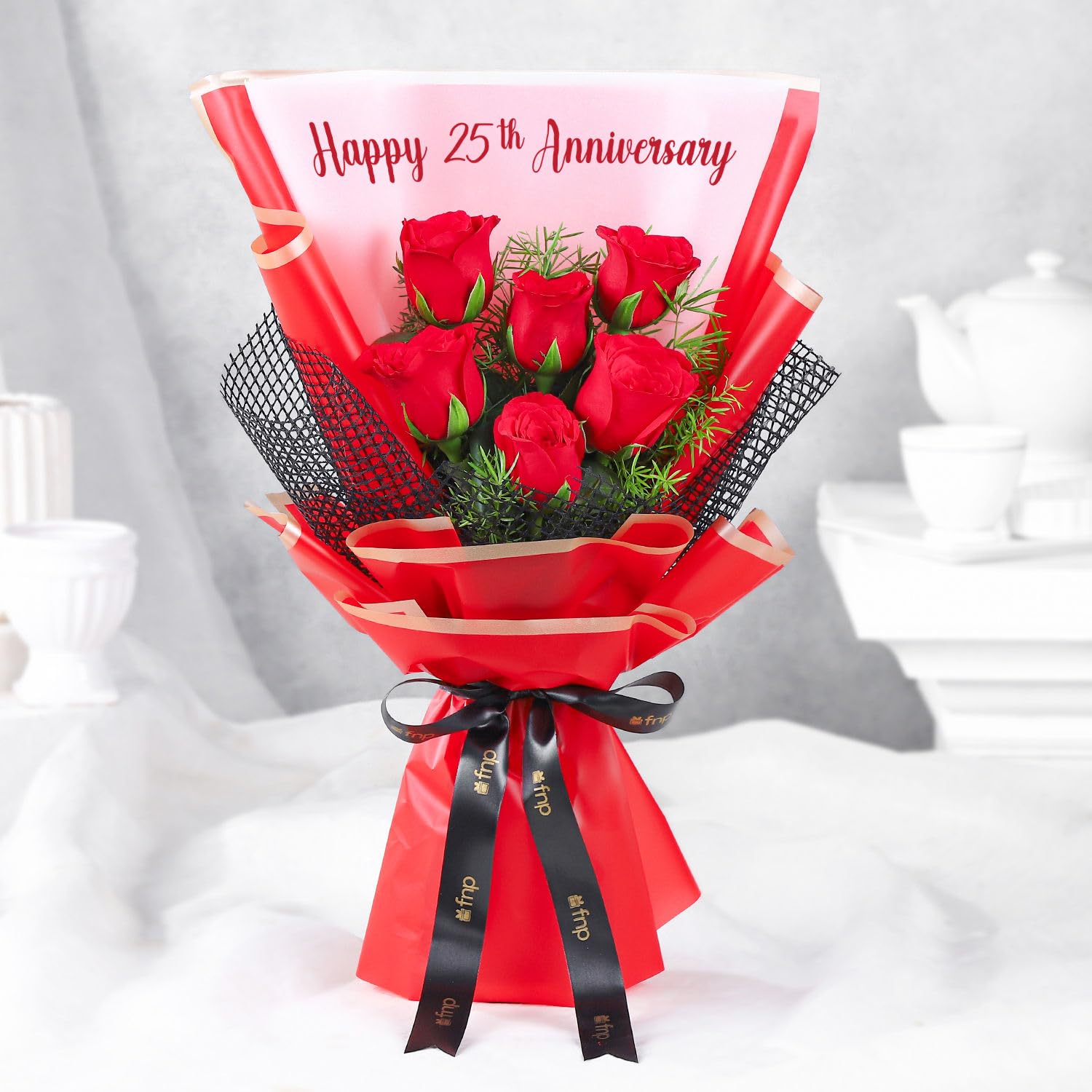 fnp Rose Blossoms of 25 Years For Birthday Gift, Anniversary Gift, Women's Day Gift, Valentine's Day Gift & Gift For Special Occasion (Same Day Delivery)-image-18