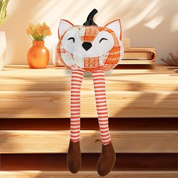 Thanksgiving Animal Pumpkins Figurines Fall Decor for Home, Miniature Animal Pumpkins Dwarf Harvest Festival Gnome Decoration for Thanksgiving Party Table DecorB-Orange