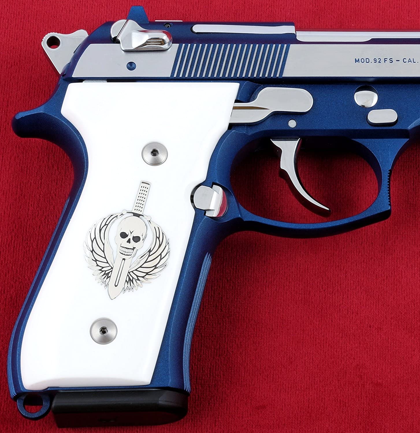 Poignées Acryliques Blanches KSD Pour Beretta 92FS, M9 Et Modèles Compatibles - NEUF D'Origine Turquie