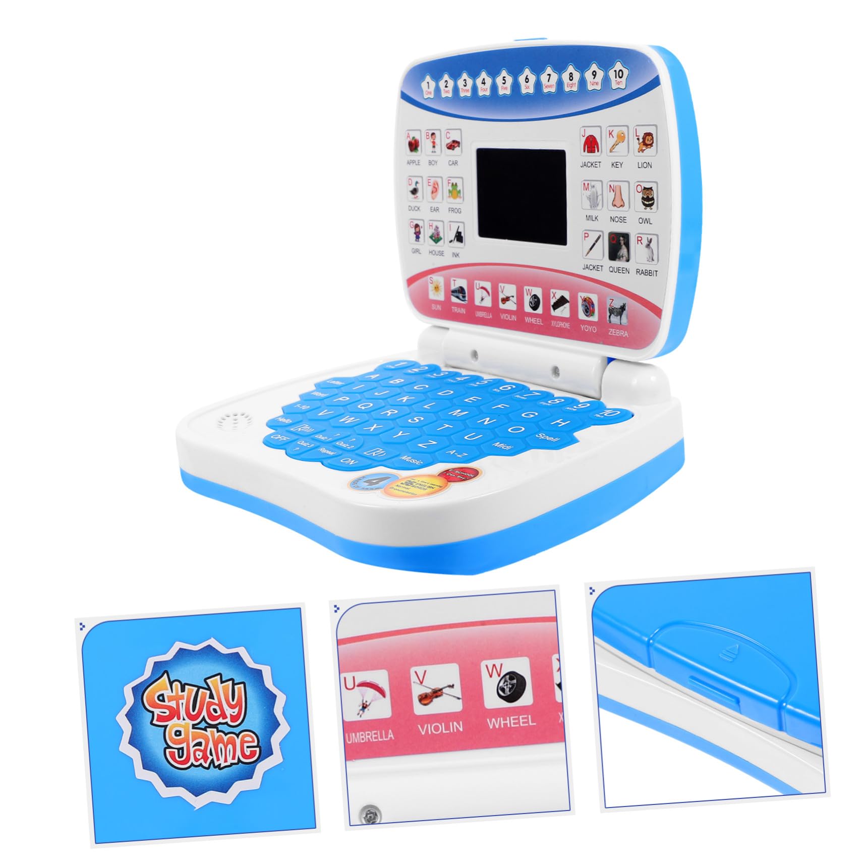Giocattolo Educativo Laptop Mini Simulazione Display LED e Musica | Computer per Bimbi, Laptop Educativo Mini Simulazione, Batteria 3 X Aa Non Inclusa, per Compleanno e Festa Scuola Decor