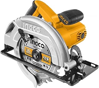 INGCO POWERTOOLS & HANDTOOLS Corded Electric 1600W Circular Saw and 185 mm Blade with Extra Carbon Brushes