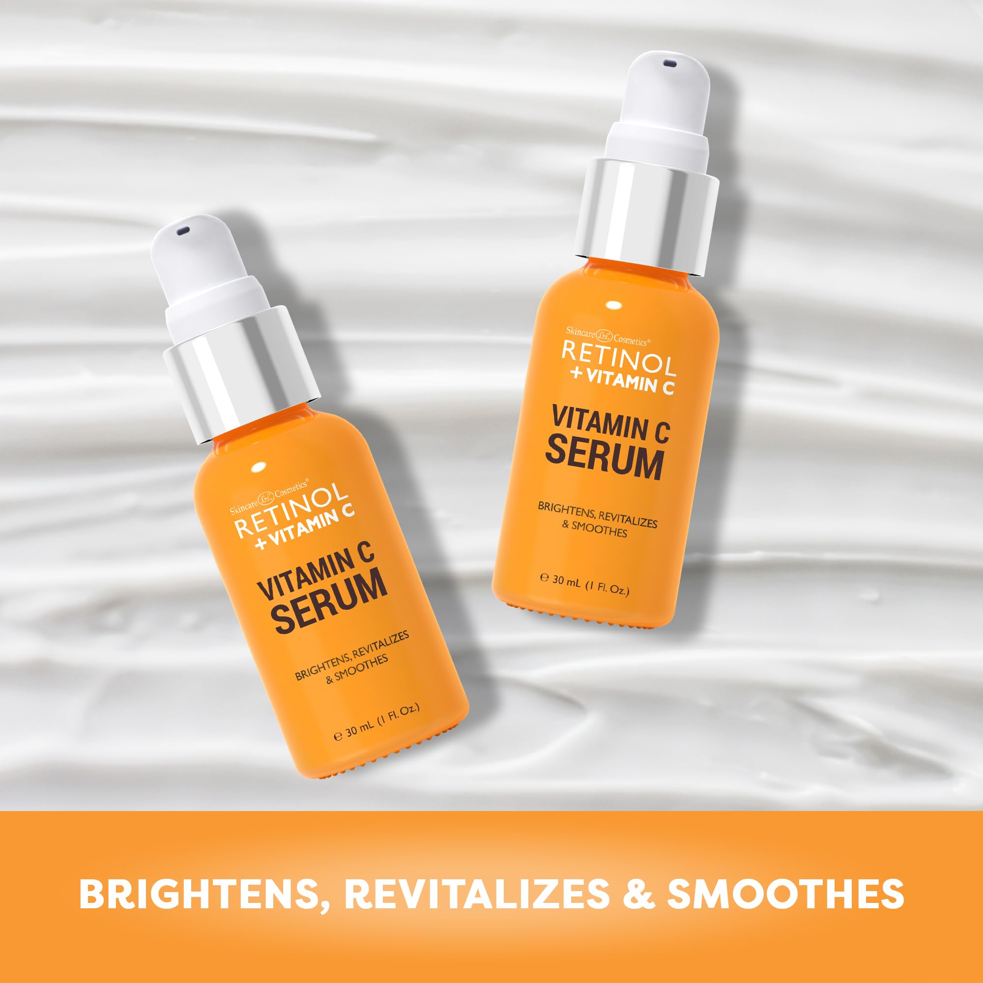 LIVAURA Retinol + Vitamin C Gesichtsserum – Anti-Aging Serum gleicht Hautton aus, mindert Linien & Falten, Sonnenschäden & dunkle Flecken, stellt Ausstrahlung her, schließt Feuchtigkeit ein – 1 fl oz