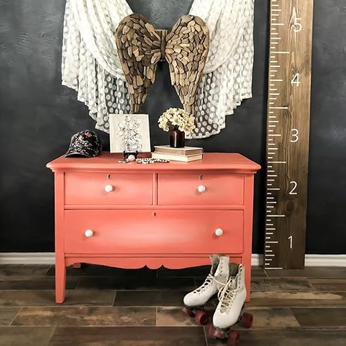 Miniatura 6 de Dixie Belle Paint Company Pintura mineral para muebles con acabado de tiza, flamenco (32 onzas líquidas), color coral brillante mate, pintura