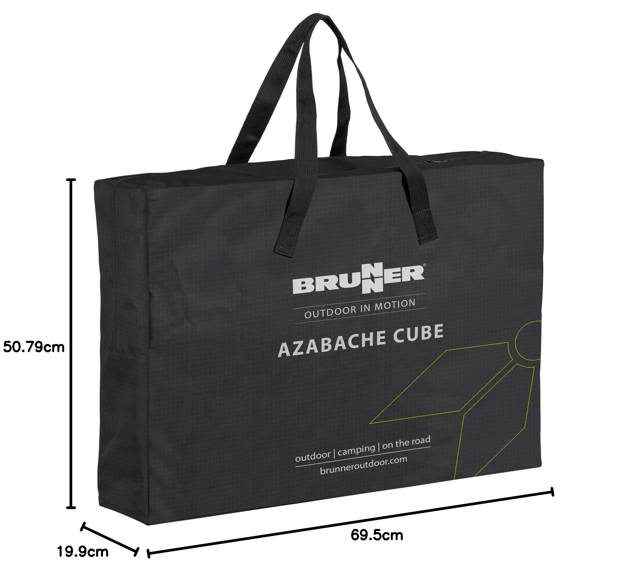 BRUNNER 0422091N.C06 Meuble de Cuisine de Camping Compact Peu encombrant idéal pour Van et Minibus Azabache Cube avec Plateau en Bambou