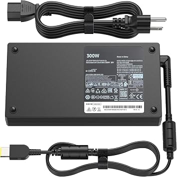300W 20V 15A Laptop Charger Compatible with Lenovo Legion 5 5i 5P 7 7i pro 15 16 17 R9000P R9000K Y9000K Y9000X ADL300SDC3A GX21F23045 SA10R16956 5A10W86289 AC Power Adapter Supply Cord
