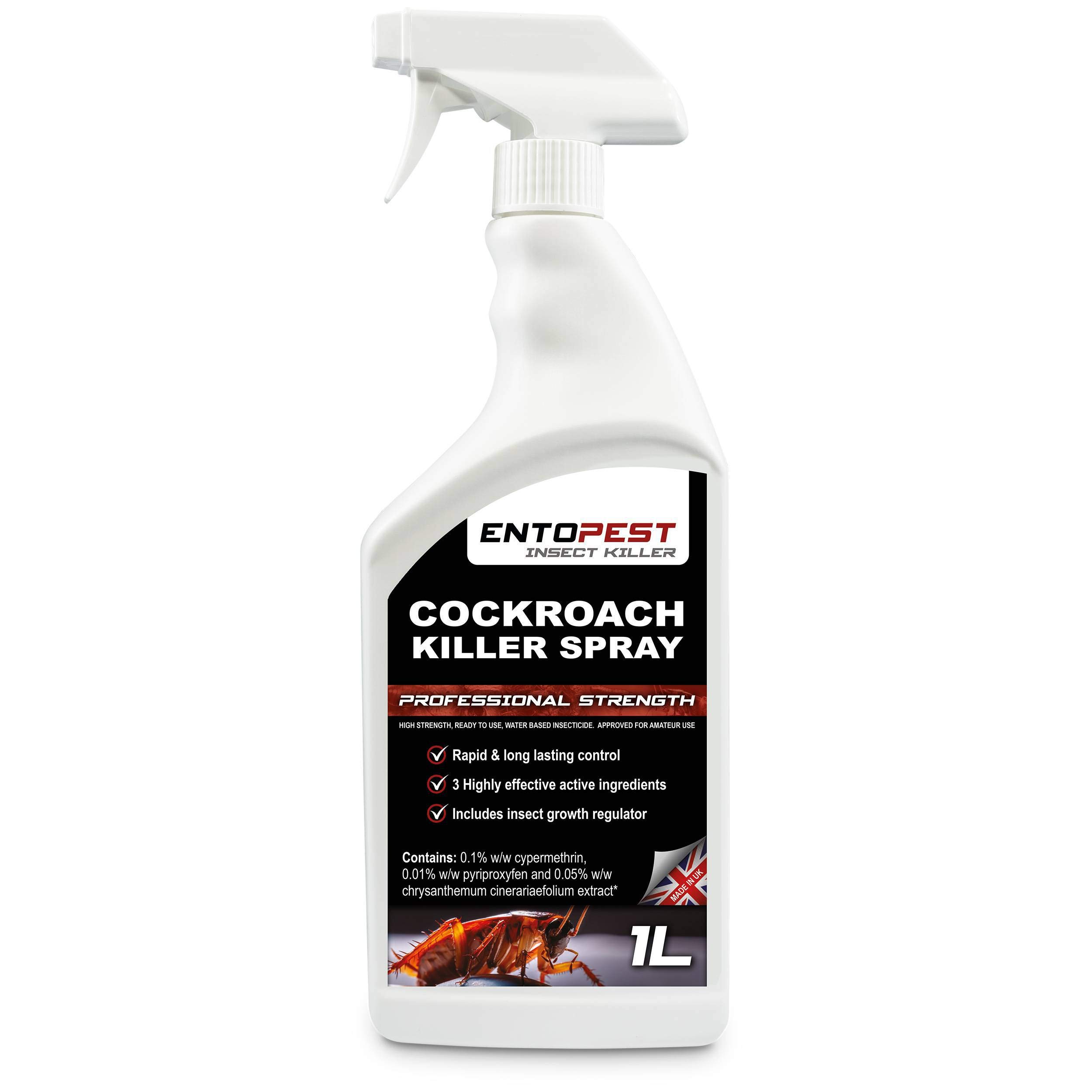 Buy Entopest Cockroach Killer Spray 1L High Strength Surface & Void