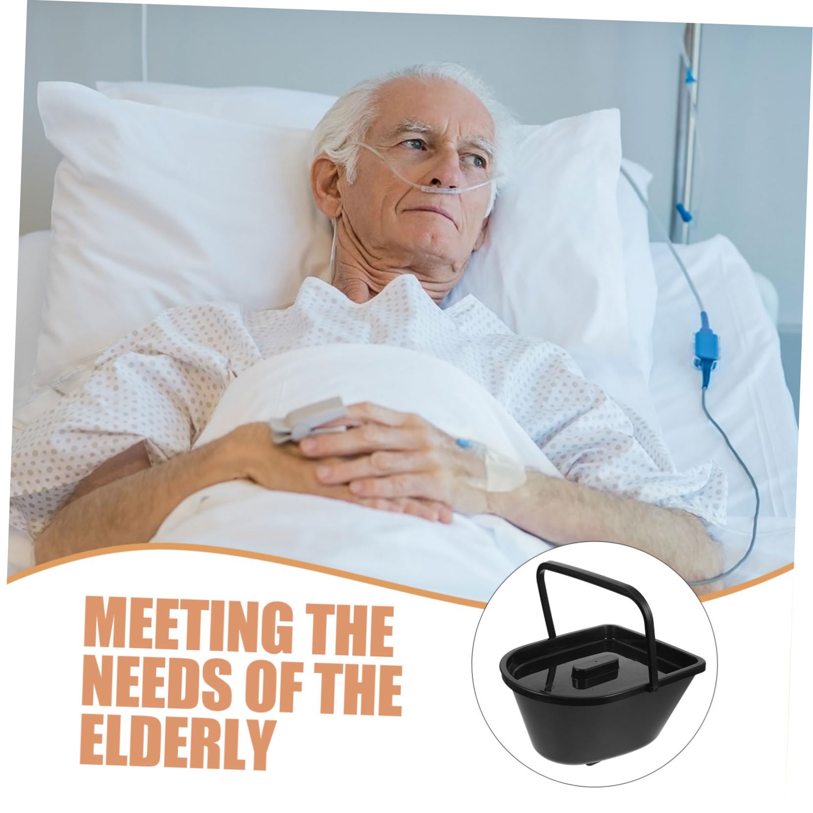 Orinal Tapa de Plástico Negro para Adultos, Accesorio