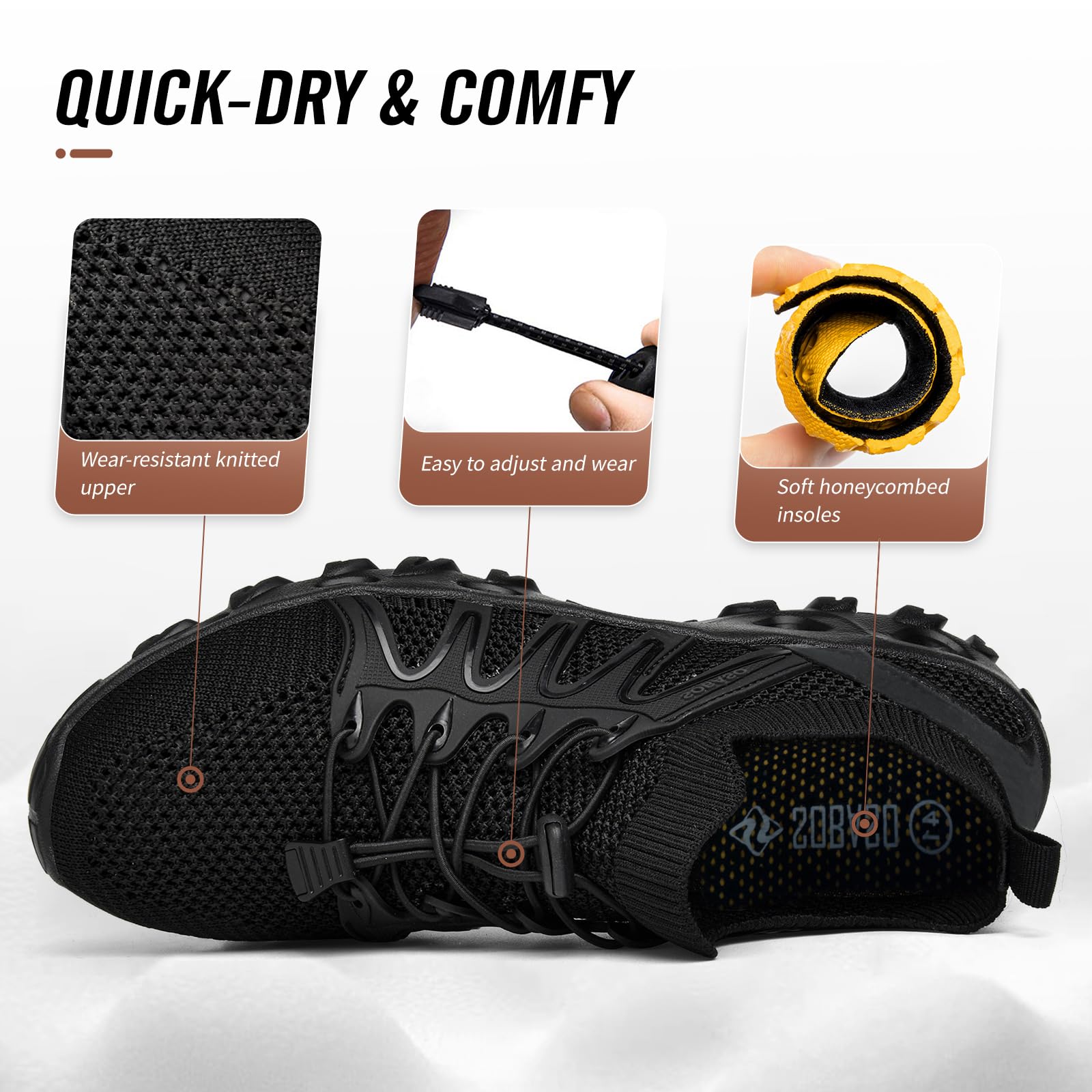 Alibress Zapatos acuáticos para mujeres y hombres, zapatos acuáticos de secado rápido, zapatos acuáticos para senderismo, zapatos de playa para mujer, zapatos ligeros para deportes acuáticos para