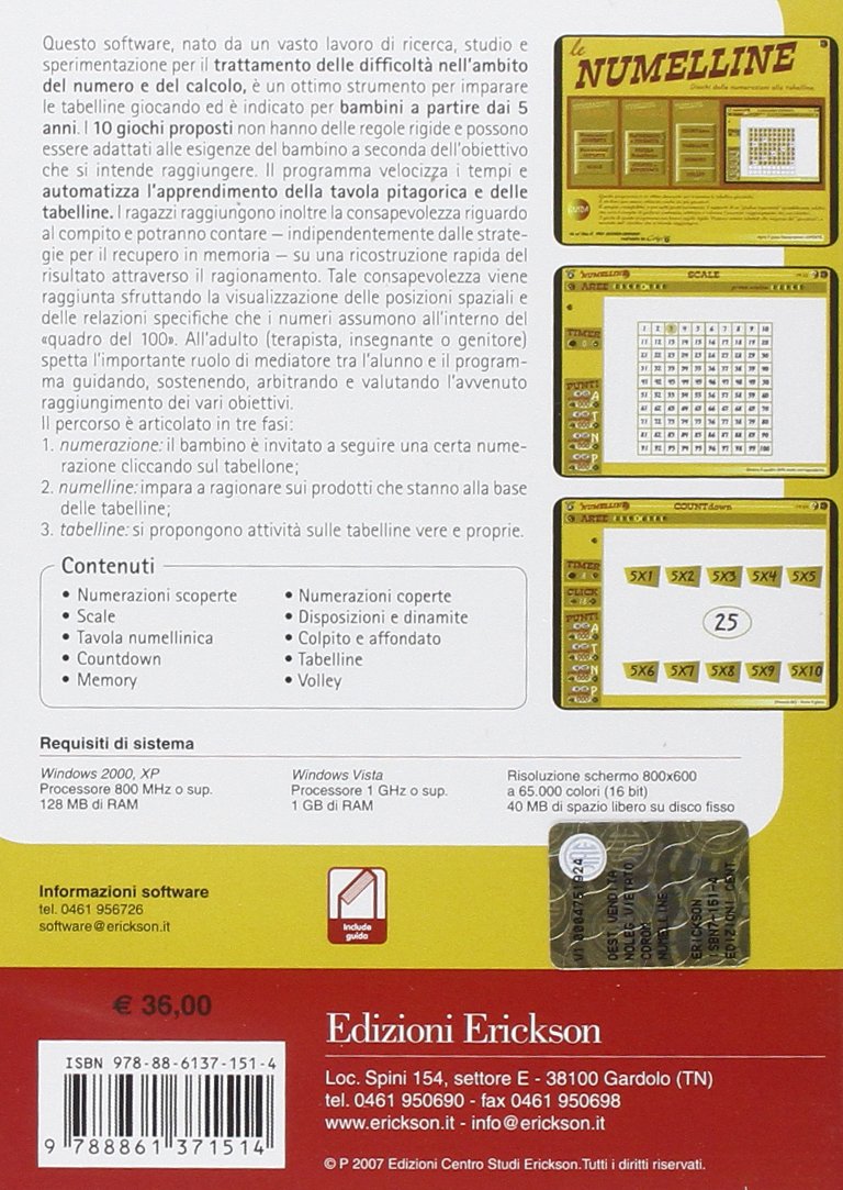 Numelline. Giochi dalle numerazioni alle tabelline. CD-ROM