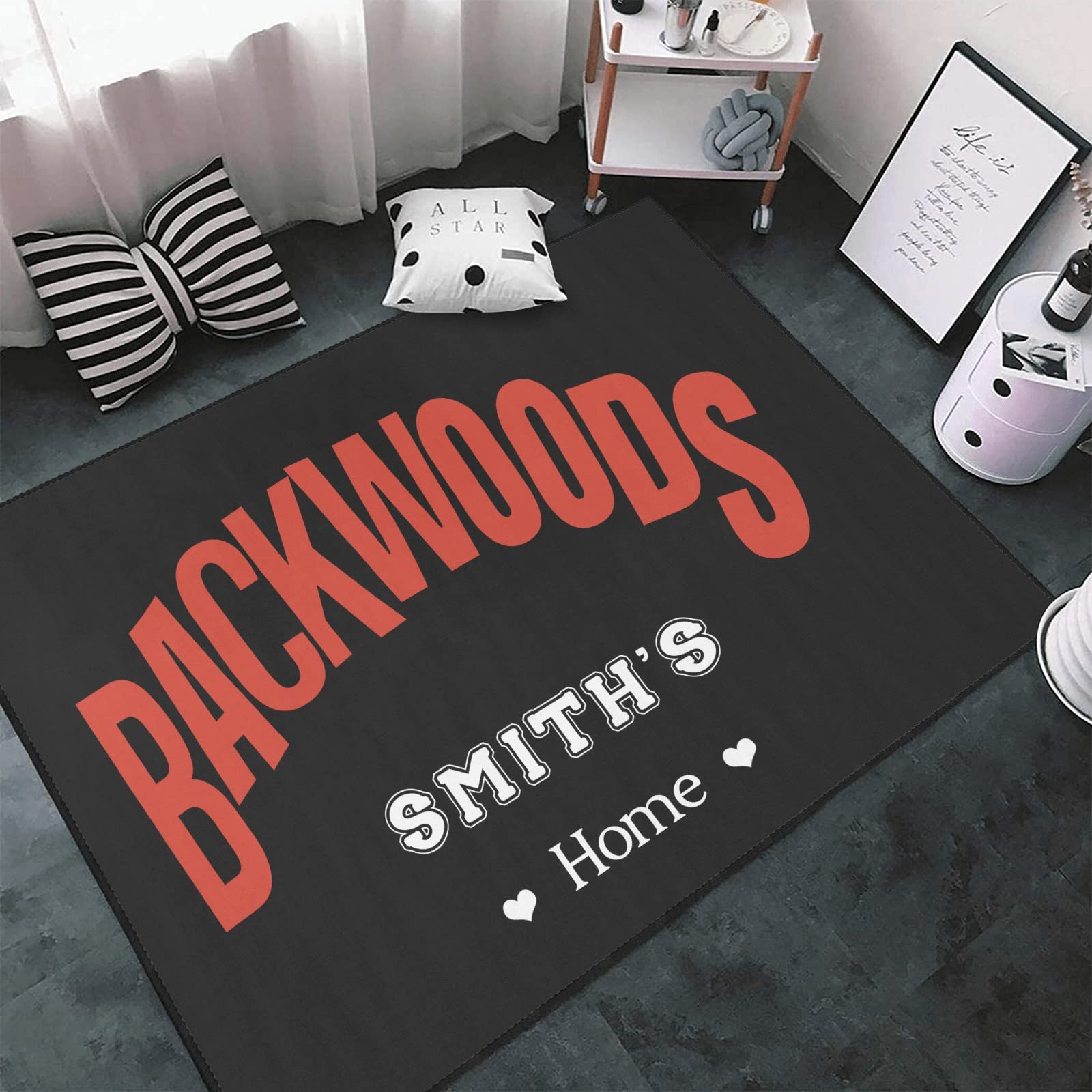 Amazon.com: Personalized Backwoods Area Rug with Name Custom Non 