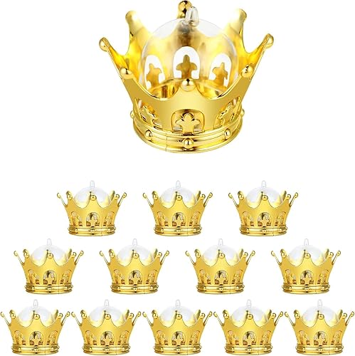 Miniatura 10 de JC HUMMINGBIRD - Corona de oro rellenable de caramelos de chocolate pequeños, decoraciones de mesa, recuerdos de fiesta