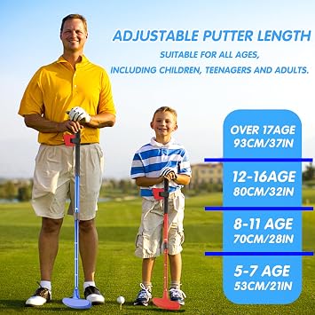 2 Pack Mini Golf Clubs and Putting Machine with Ball Return